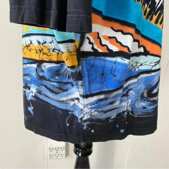 Woman’s Size XL Unbranded Art To Wear Abstract Tie Dye Colorful Waves Mountains - Picture 8 of 12